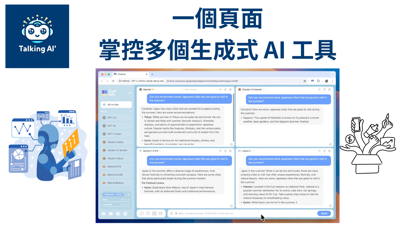 探索 ChatHub：一次掌握多個生成式 AI 工具的秘密！